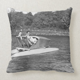 Two Men Throw Pillow