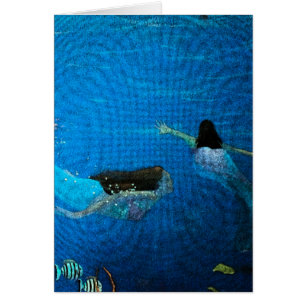 Two Mermaids Swimming