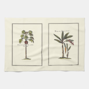 Two Miniature Framed Palm Trees Kitchen Towel