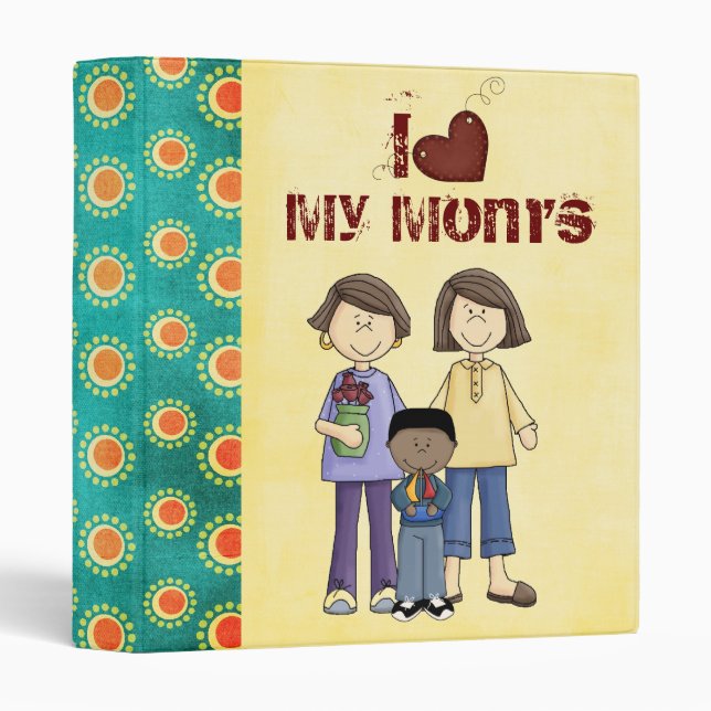 two moms scrapbook/ photo album binder (Front/Spine)