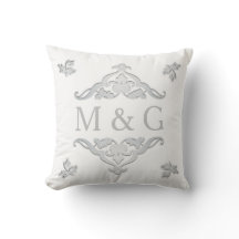 Two Monograms with Scrollwork and Leaves A24