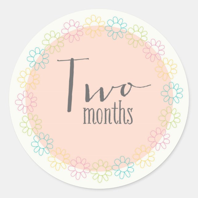 Two Months New Baby Sticker (Front)