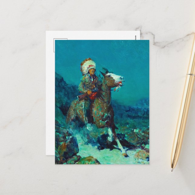 Two Moons by Frank Tenney Johnson Holiday Postcard (Front/Back In Situ)