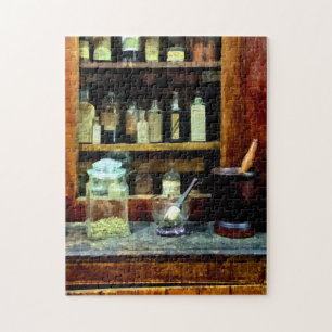 Two Mortar and Pestles and Glass Jar Jigsaw Puzzle