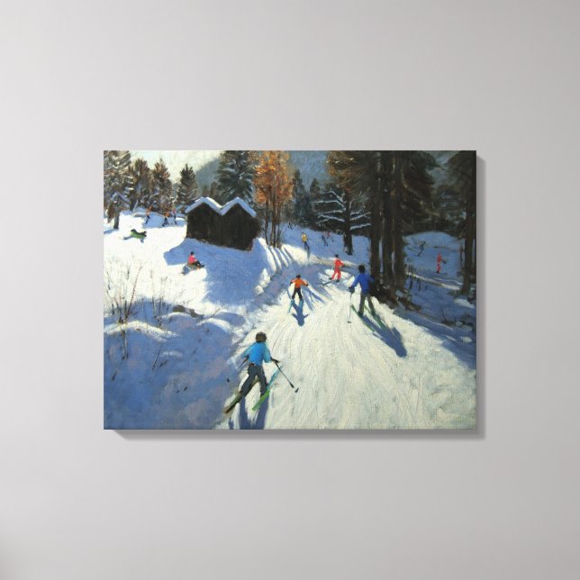 Two mountain huts Pleney Morzine Canvas Print (Front)