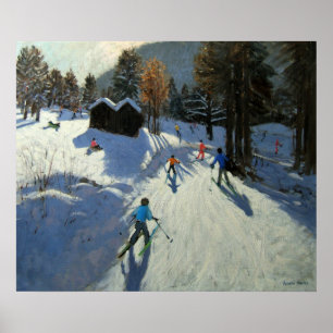 Two mountain huts Pleney Morzine Poster