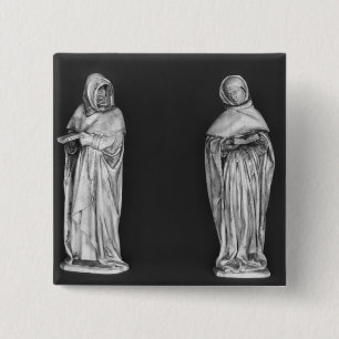 Two Mourners 2 Inch Square Button