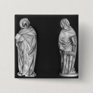 Two Mourners 2 Inch Square Button