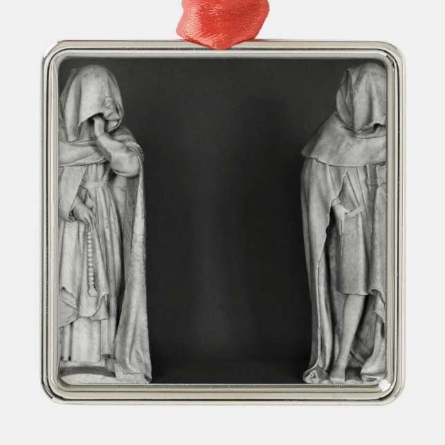 Two Mourners Metal Ornament (Front)