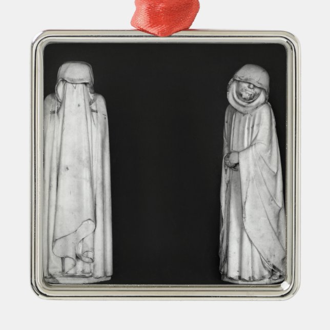 Two Mourners Metal Ornament (Front)