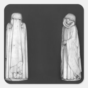 Two Mourners Square Sticker