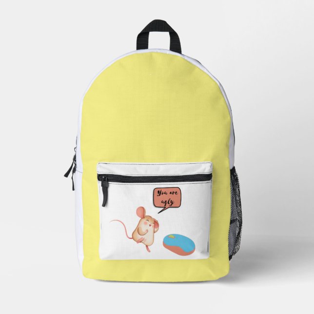 two mouses printed backpack (Front)