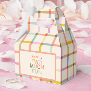 Two Much Fun 2nd Birthday Photo Custom Favor Box