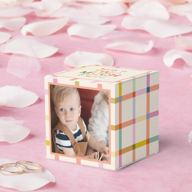 Two Much Fun 2nd Birthday Photo Custom  Favor Box (Wedding)