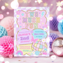 Two Much Fun Groovy Preppy Varsity 2nd Birthday