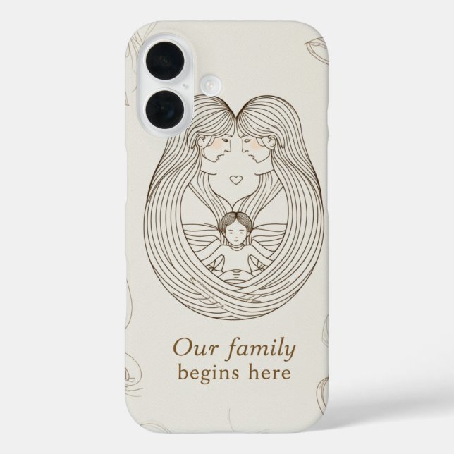 Two mums baby shower  Case-Mate iPhone case (Back)