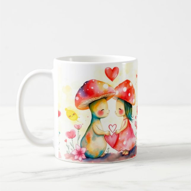 Two mushrooms lover  coffee mug (Left)