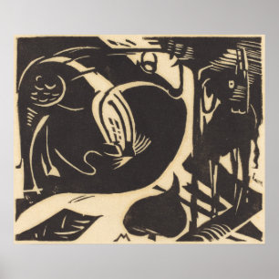 Two Mythical Animals Zwei Fabeltiere Poster