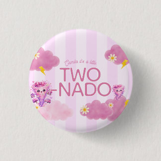 Two-Nado birthday, 2nd birthday party, tornado 1 Inch Round Button