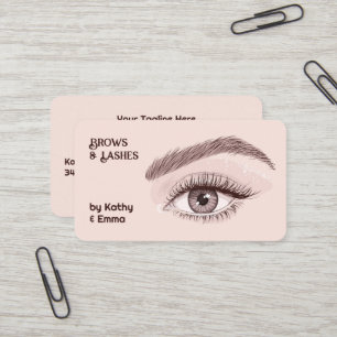 Two Names Brows Lashes Business Card