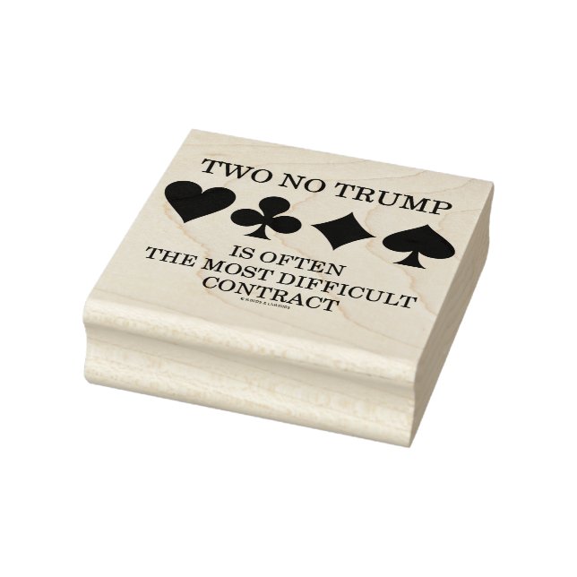 Two No Trump Is Often The Most Difficult Contract Rubber Stamp (Stamp)
