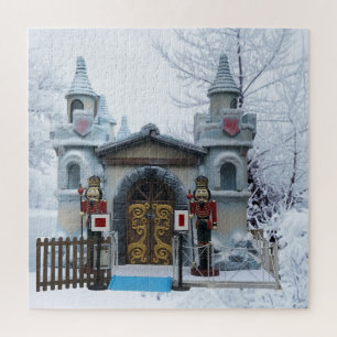 Two Nutcracker Guards outside Santas Palace Christ Jigsaw Puzzle