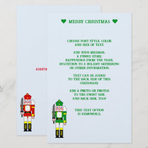 Two Nutcracker Soldiers Christmas Stationery
