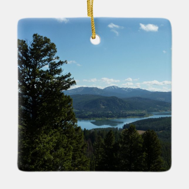 Two Ocean Lake at Grand Teton National Park Ceramic Ornament (Front)