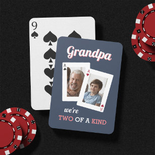 Two of a Kind   Grandpa & Child Photo Playing Cards