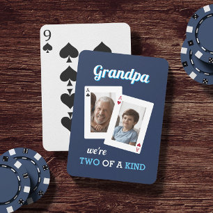 Two of a Kind   Grandpa & Child Photo Playing Cards