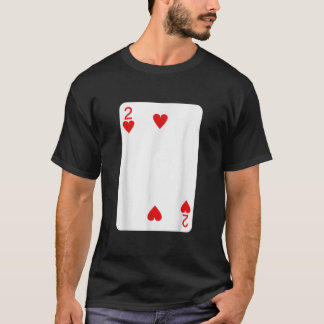 Two Of Hearts Playing Cards Halloween Costume Deck T-Shirt