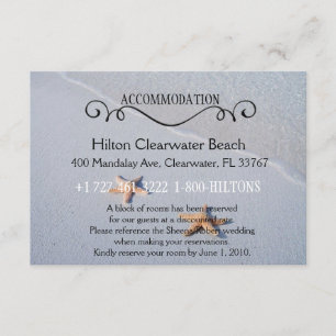 Two of Us Beach Wedding Accommodation Directions Enclosure Card