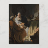 Two Old Men Disputing by Rembrandt