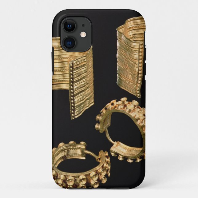 Two open facetted bracelets and a pair of earrings Case-Mate iPhone case (Back)