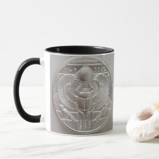Two Ounce Silver Ra and Scarab Round Mug