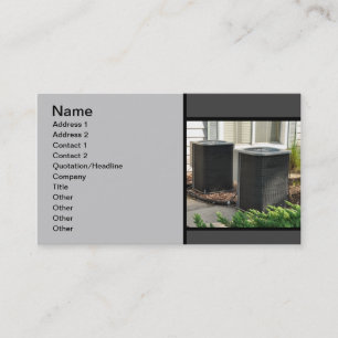 two outdoor central air conditioner units business card