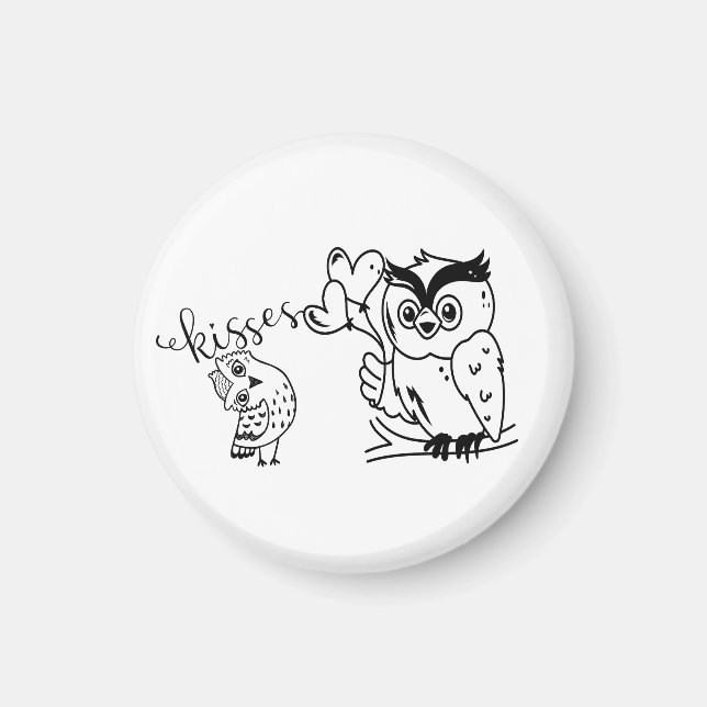 Two Owl  Magnet (Front)