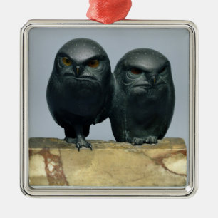 Two Owls, 1903-04 Metal Ornament