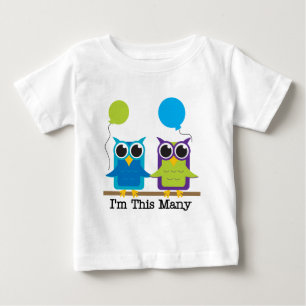 Two Owls I'm This Many Birthday Tshirts