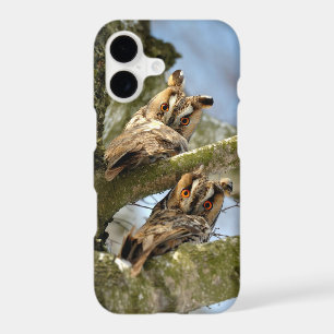 Two Owls in the Woods, birds, wildlife Case-Mate i