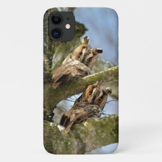 Two Owls in the Woods, birds, wildlife Case-Mate i iPhone 11 Case