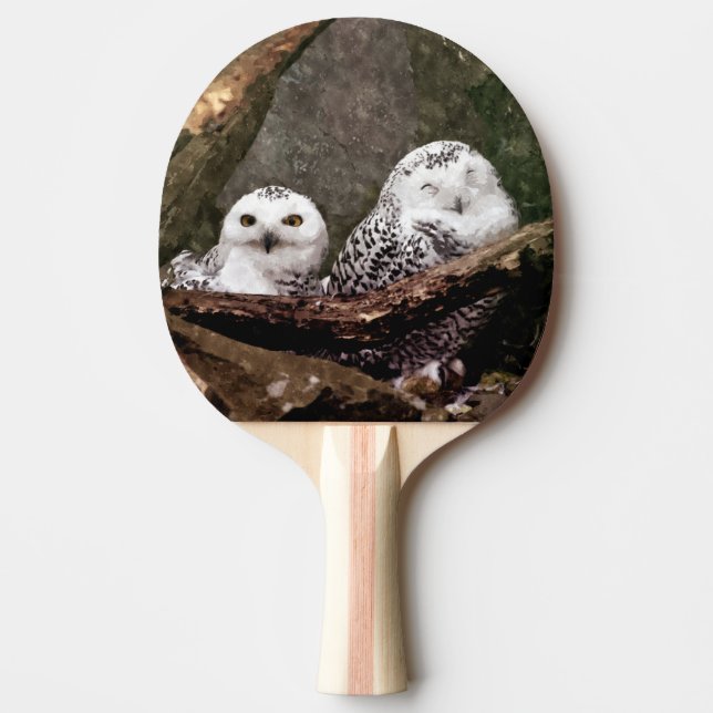 Two Owls Ping Pong Paddle (Front)