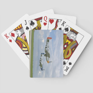 Two P51 Mustangs Flying By._WWII Planes Playing Cards