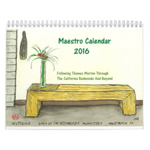 Two Page, Medium, White Calendar