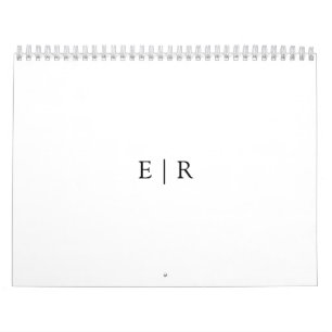 Two Page MediumCalendar, White Calendar