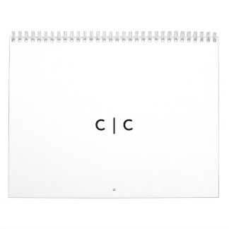 Two Page MediumCalendar, White Calendar
