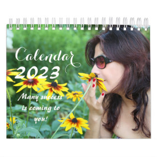 Two Page SmallCalendar, White / 12 Pic and 12 phra Calendar