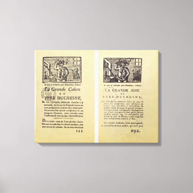 Two pages from 'La Grande Colere de Pere Canvas Print (Front)