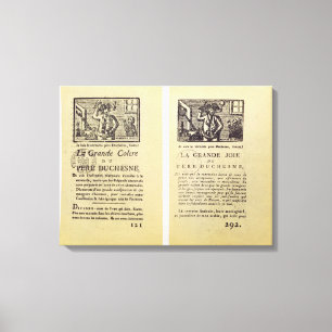 Two pages from 'La Grande Colere de Pere Canvas Print