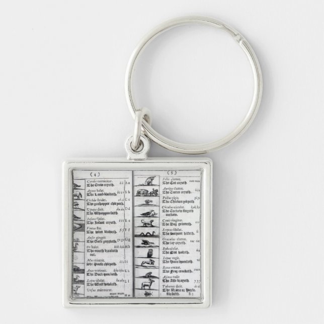 Two pages from 'Orbis Sensualium Pictus' Keychain (Front)